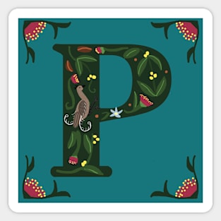 Australiana Letter P 2023 Sticker